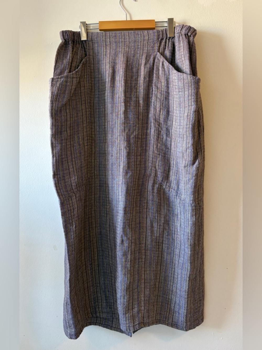 Flax Linen 3 Piece Skirt Set Button Front Jacket Sleeveless Top & Maxi Skirt XL - Picture 7 of 16